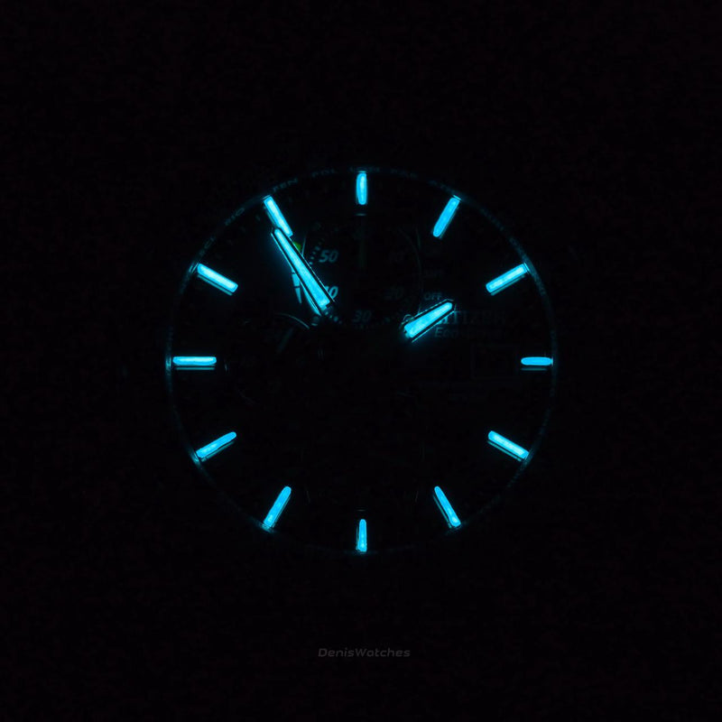 Relógio Clássico Masculino Cronográfo Pulseira de Couro Citizen Blue Angels - (Última Oportunidade) - mixshopp